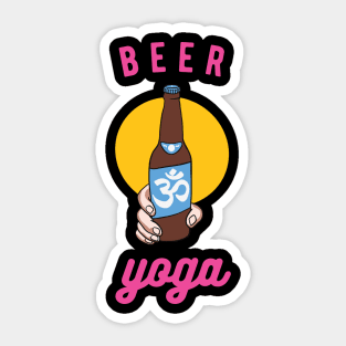 Beer Yoga - Om Cheers Sticker